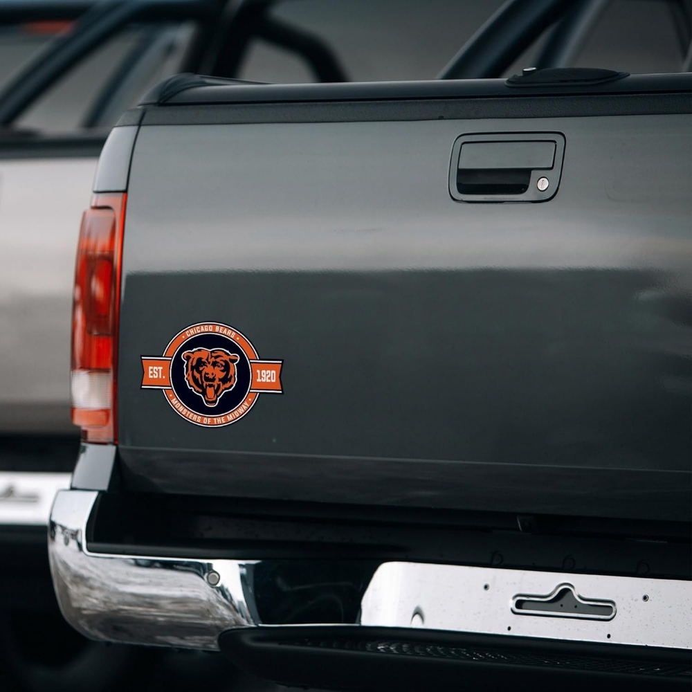 NFL Chicago Bears Football Standard Badge Magnet - for Car, Fridge